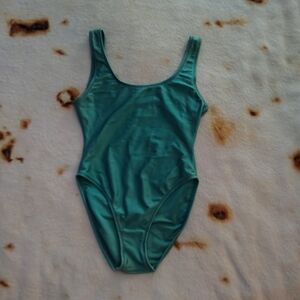 🖤3for25🖤 Vtg 90s/Y2K Shiny Teal One-Piece Swimsuit